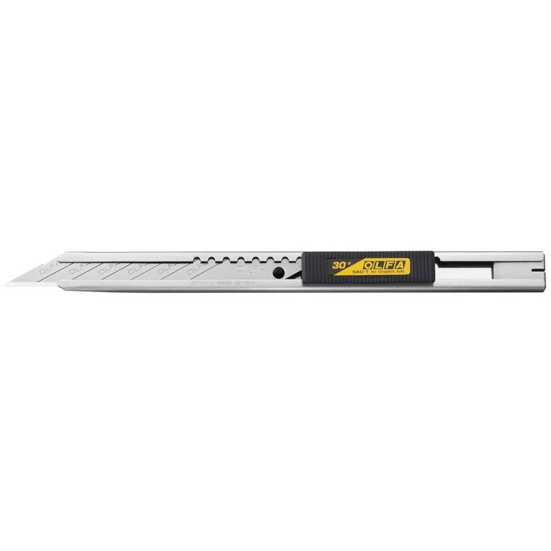 9mm SAC-1 Stainless-Steel Graphics Knife with 30-Degree Precision Blade